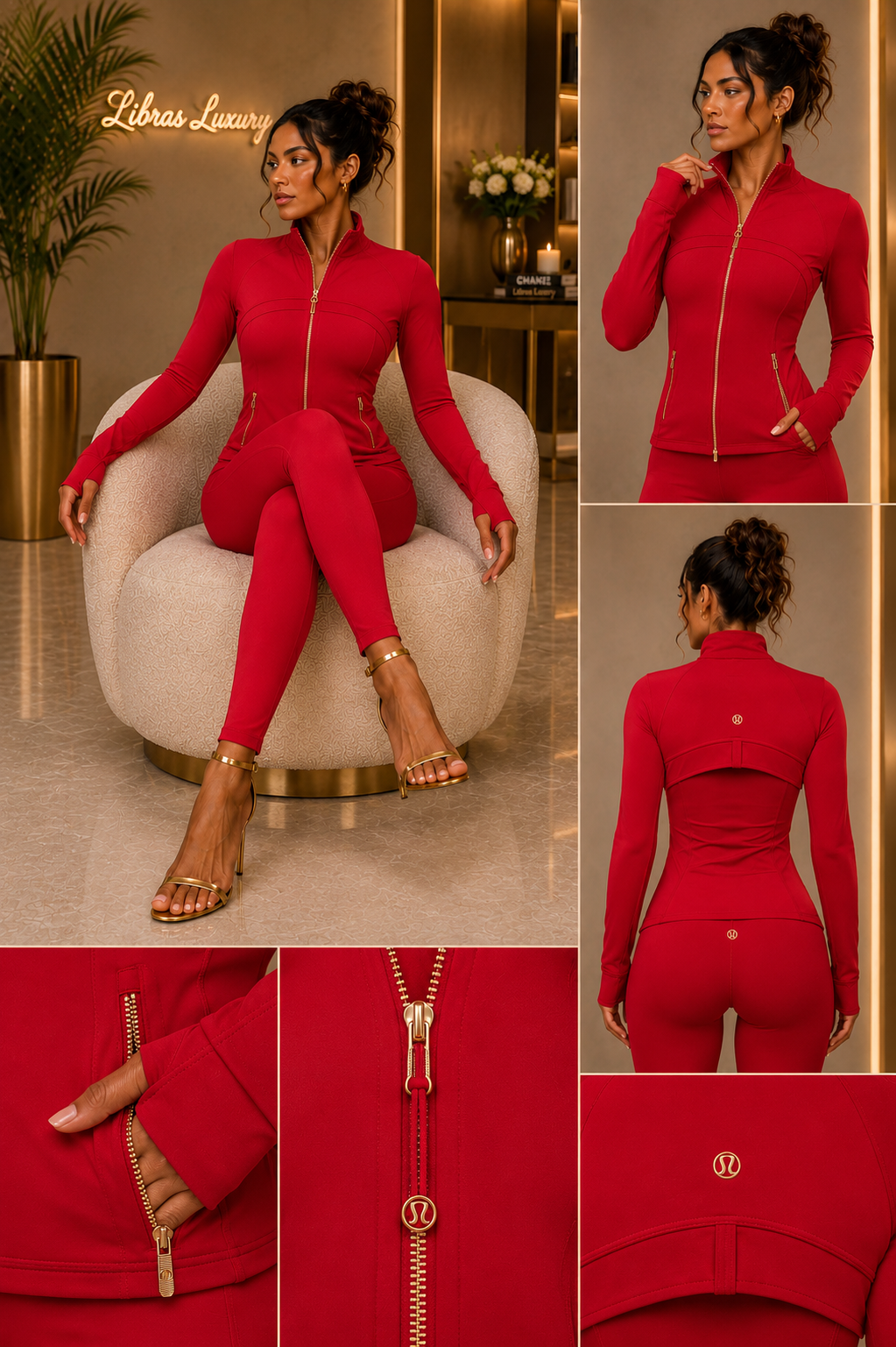 Earned In Red Lululemon Set | LibrasLuxury