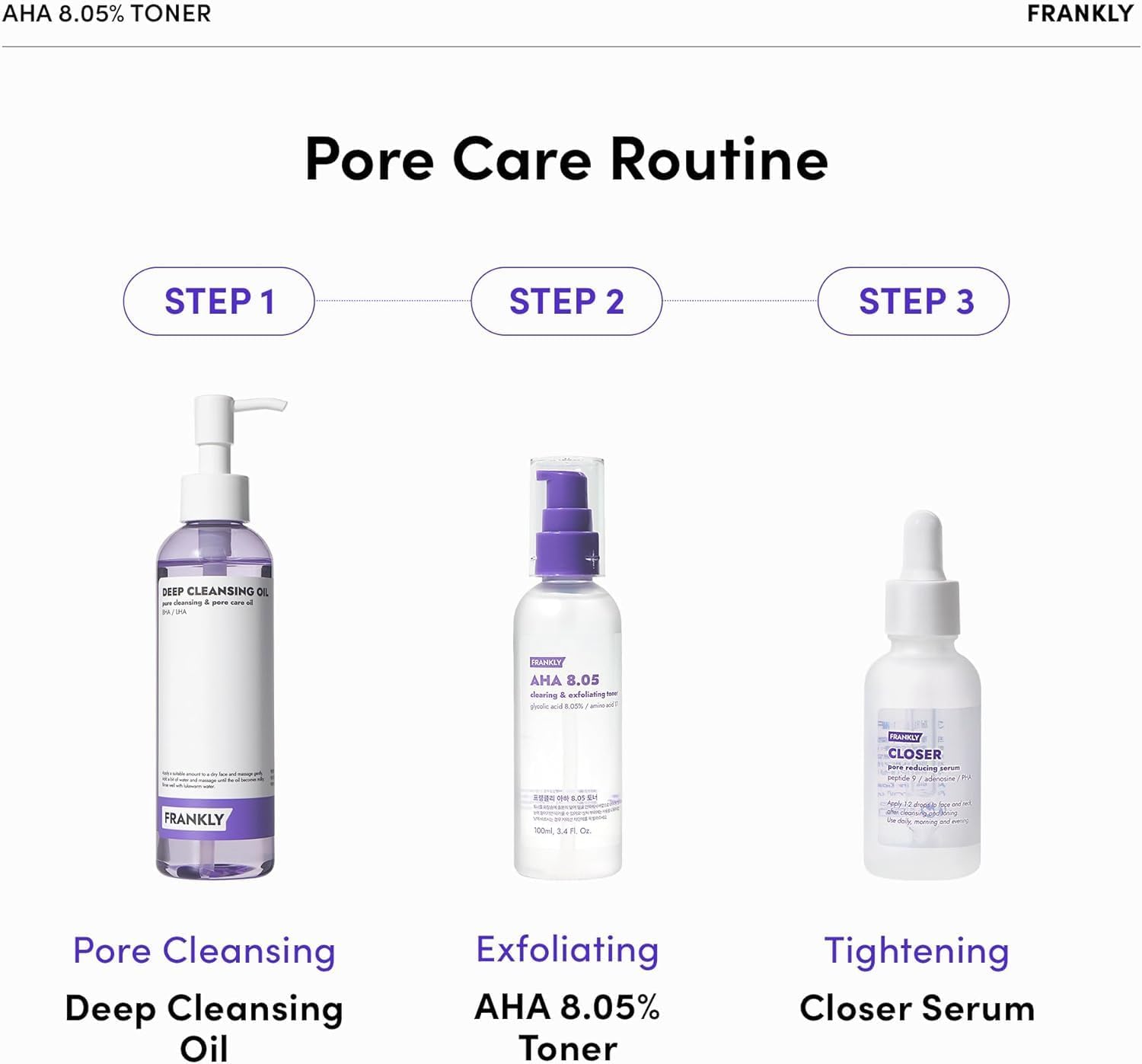 FRANKLY AHA 8.05% Exfoliating Toner | Glow-Boosting Skincare | LibrasLuxury