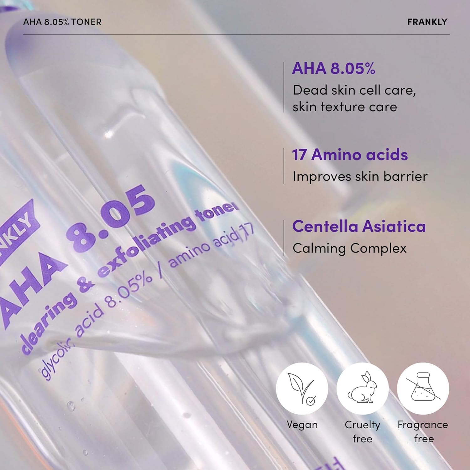 FRANKLY AHA 8.05% Exfoliating Toner | Glow-Boosting Skincare | LibrasLuxury