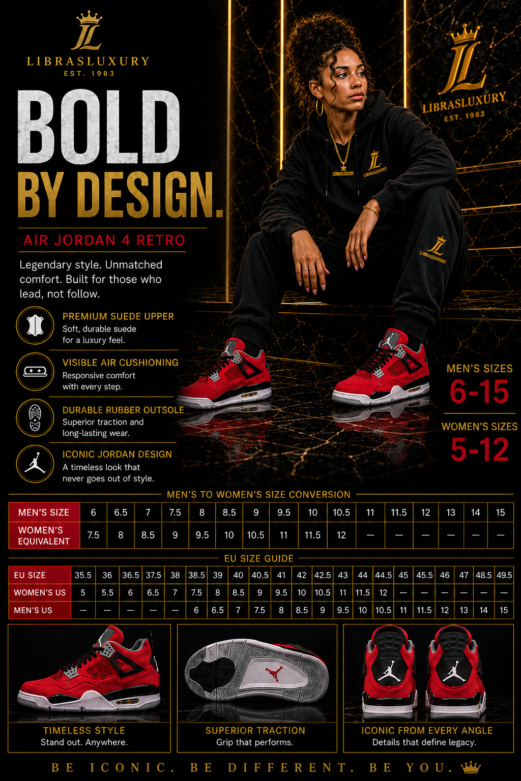 Bold By Design - Air Jordan 4 Retro | LibrasLuxury