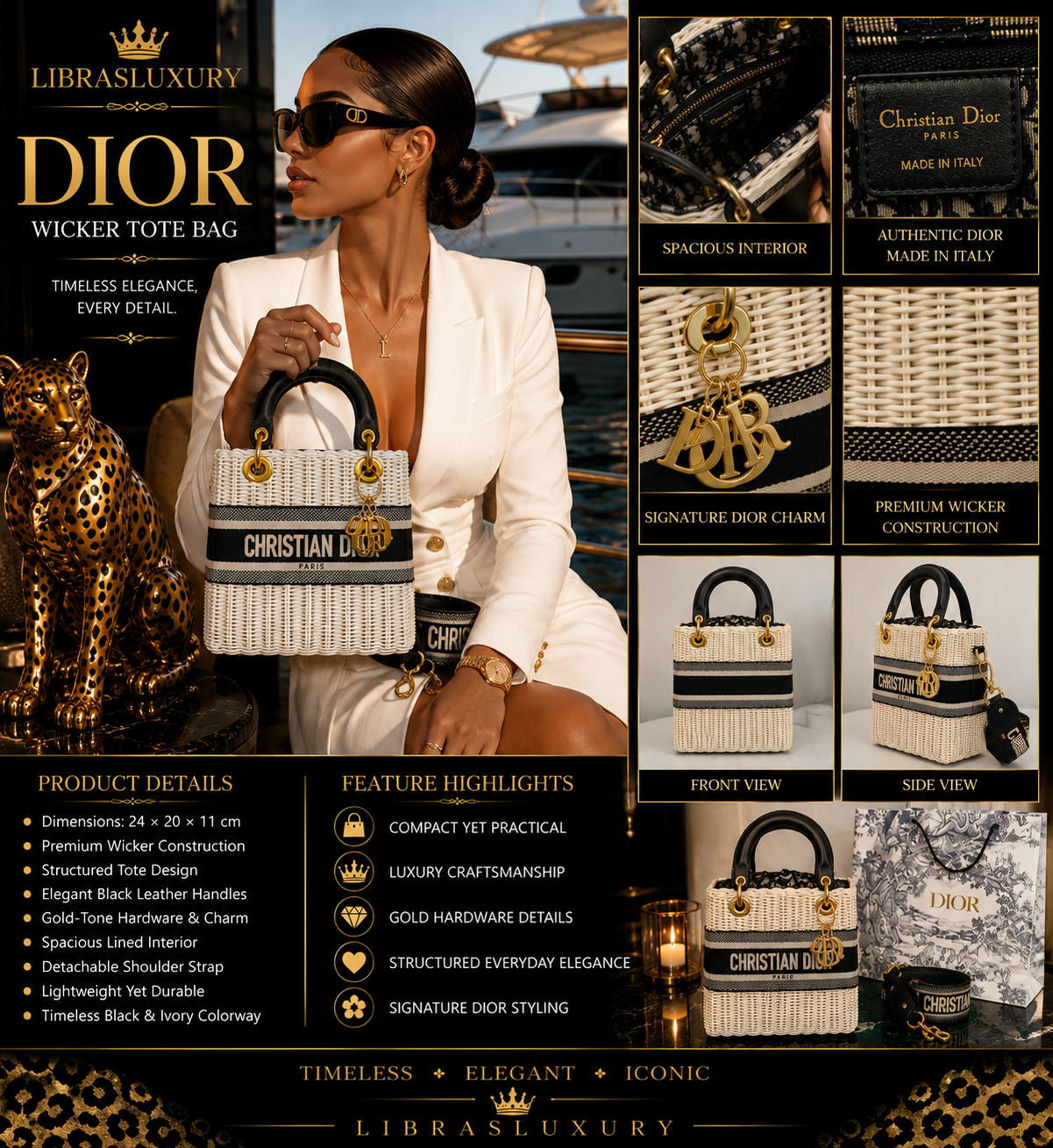 Woven In Dior — Dior Wicker Tote Bag | LibrasLuxury
