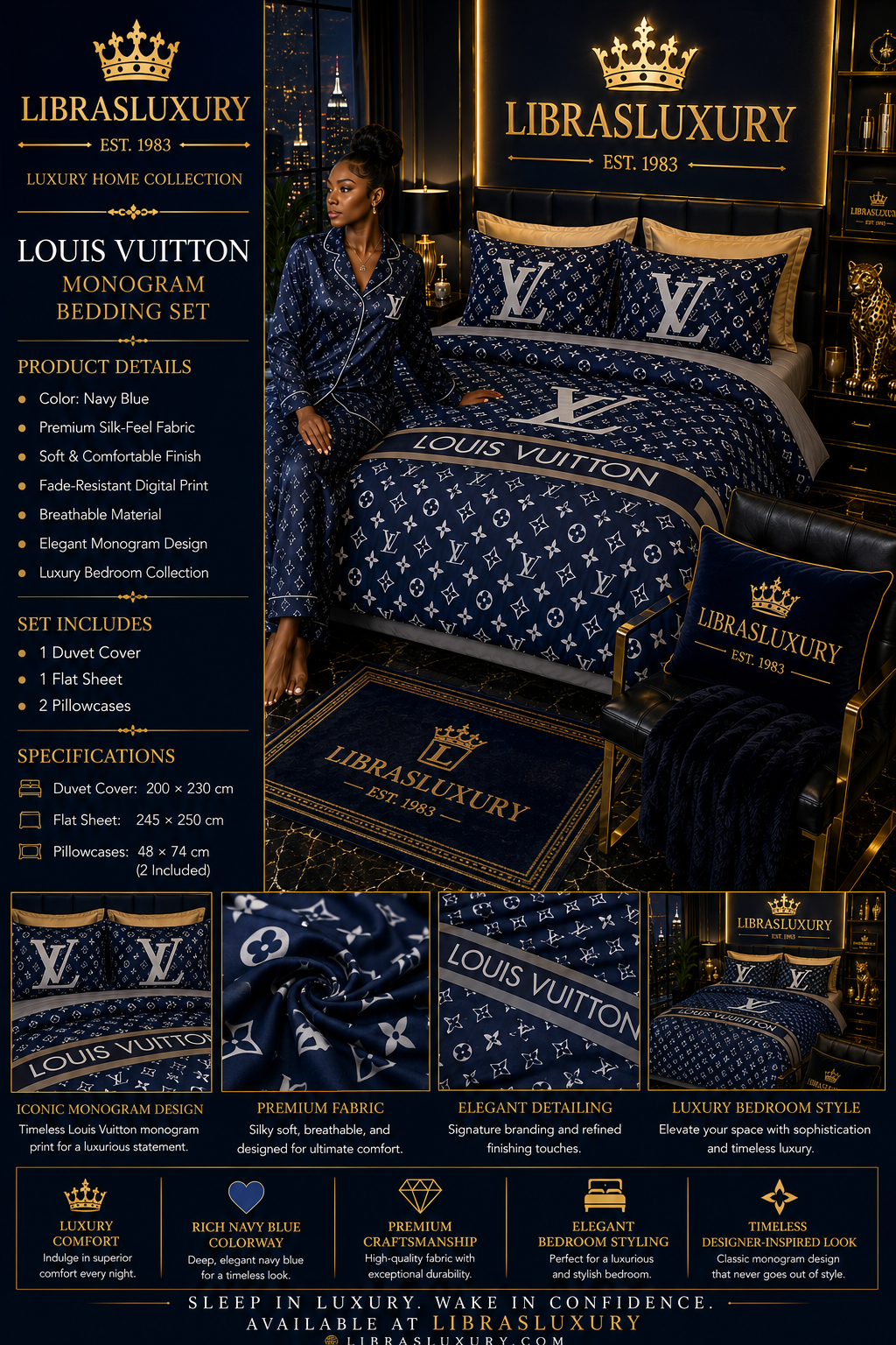 Rest Like Royalty — Louis Vuitton Monogram Bedding Set | LibrasLuxury