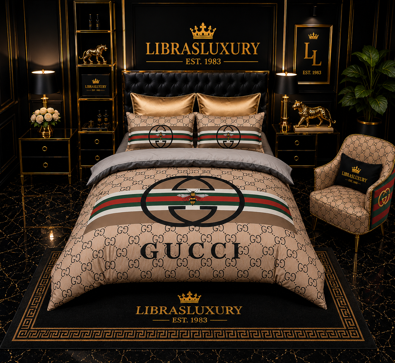 Dream In Gucci — Gucci Monogram Bedding Set | LibrasLuxury