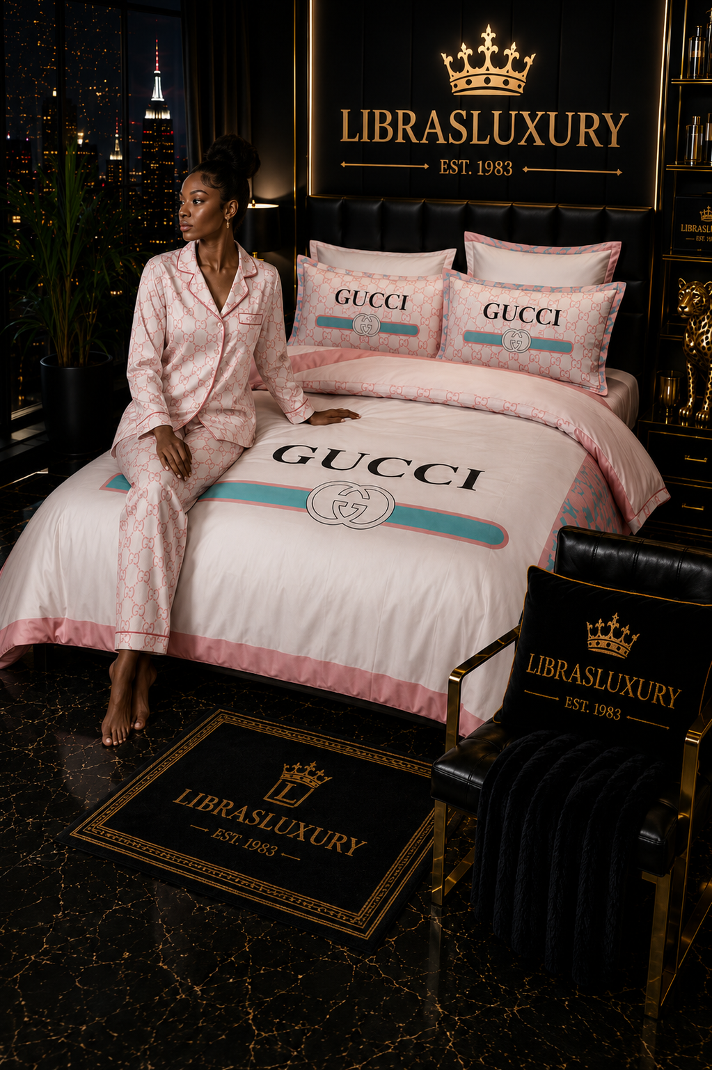 Soft Life Season — Gucci Monogram Bedding Set | LibrasLuxury