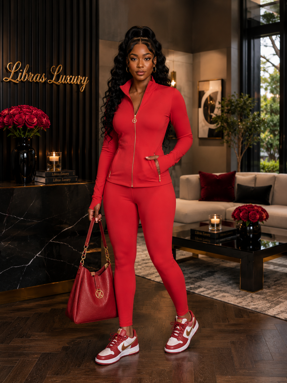 Earned In Red Lululemon Set | LibrasLuxury