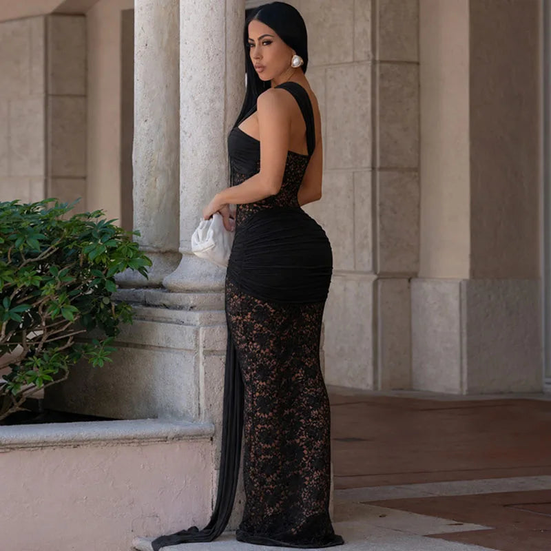 Lace & Grace Floral Maxi Dress | LibrasLuxury