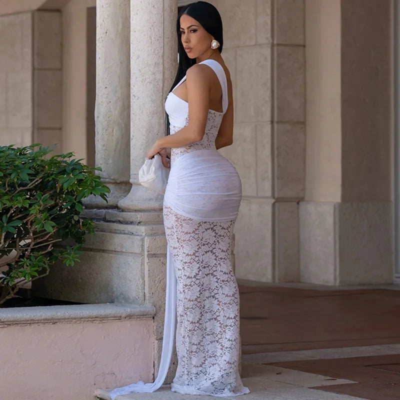 Lace & Grace Floral Maxi Dress | LibrasLuxury