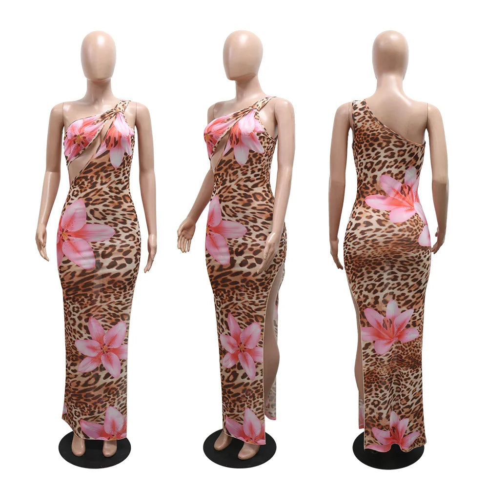 Floral Wild | Leopard Maxi Dress | LibrasLuxury