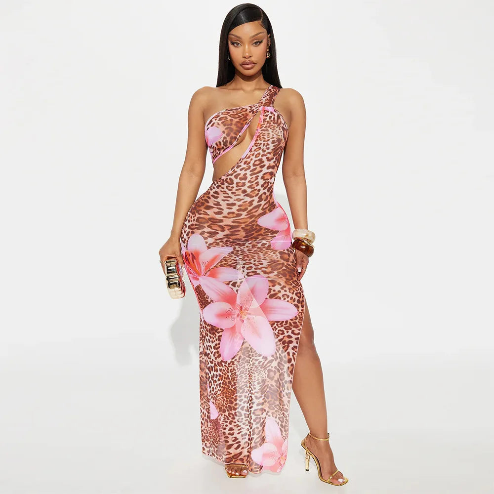 Floral Wild | Leopard Maxi Dress | LibrasLuxury