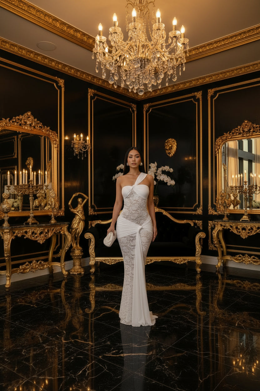 Lace & Grace Floral Maxi Dress | LibrasLuxury