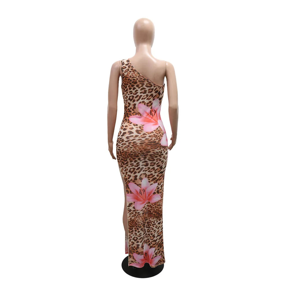 Floral Wild | Leopard Maxi Dress | LibrasLuxury