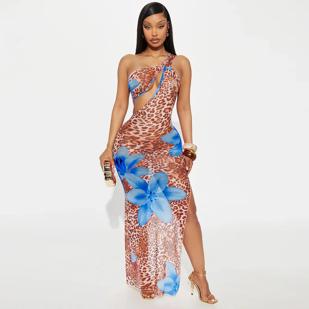 Floral Wild | Leopard Maxi Dress | LibrasLuxury