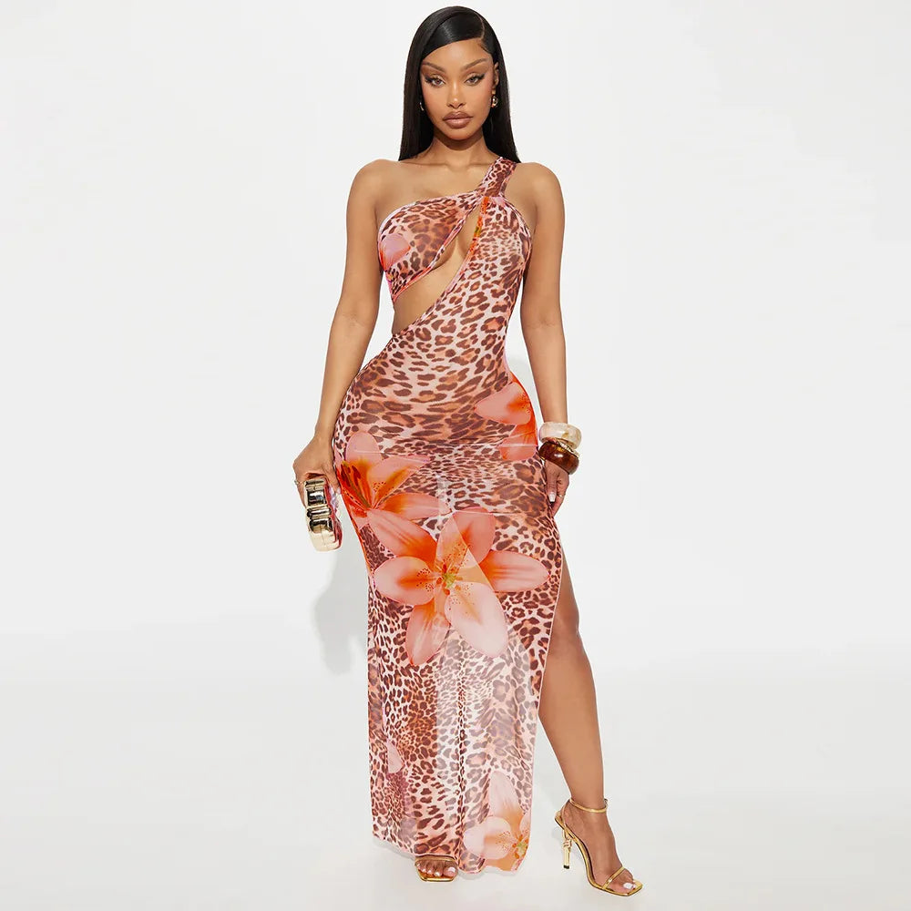 Floral Wild | Leopard Maxi Dress | LibrasLuxury