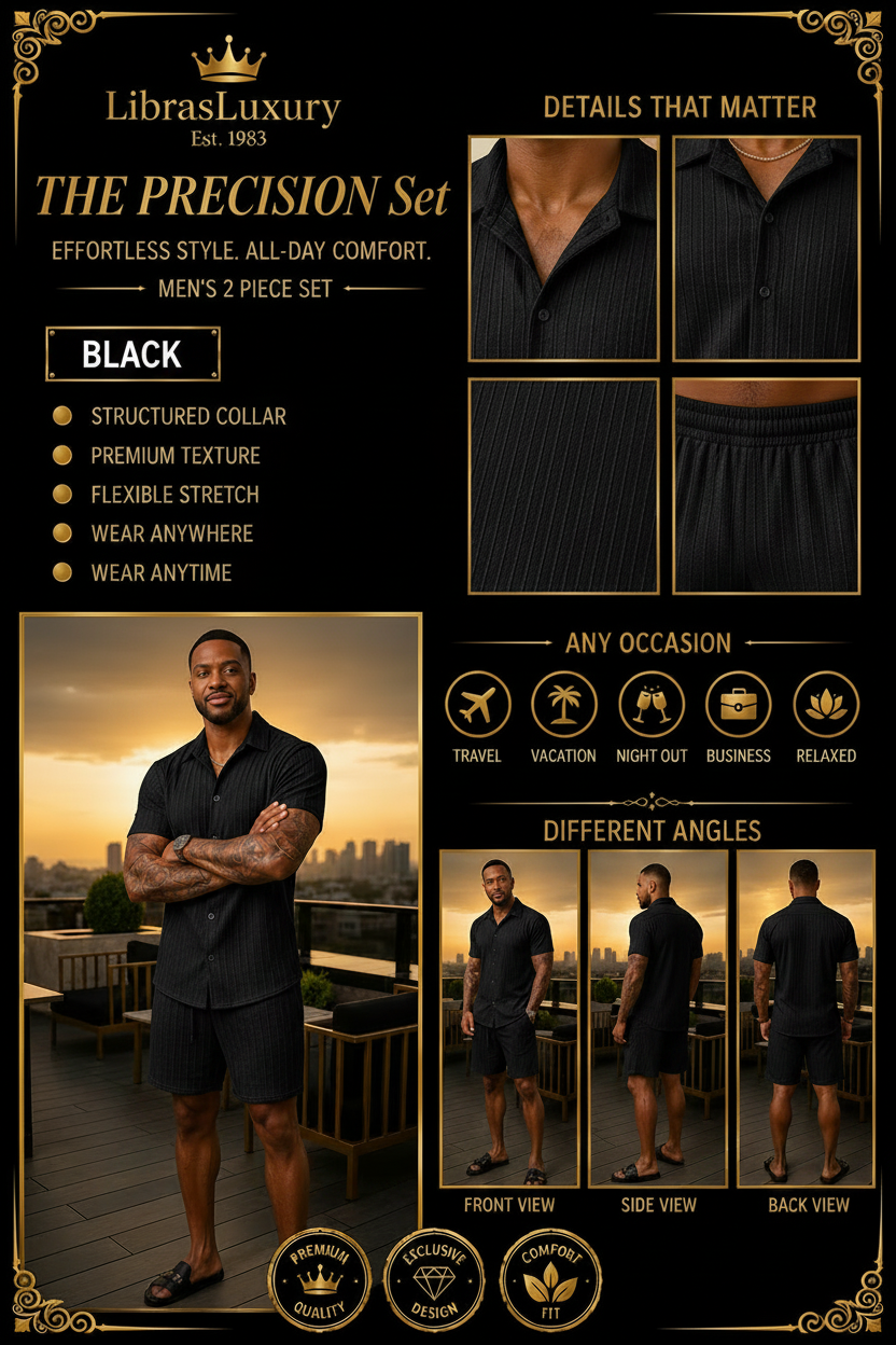 The Precision Set - Black Colorway Infographic