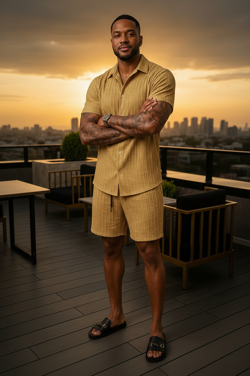 The Precision Set - Gold Clean Model Shot