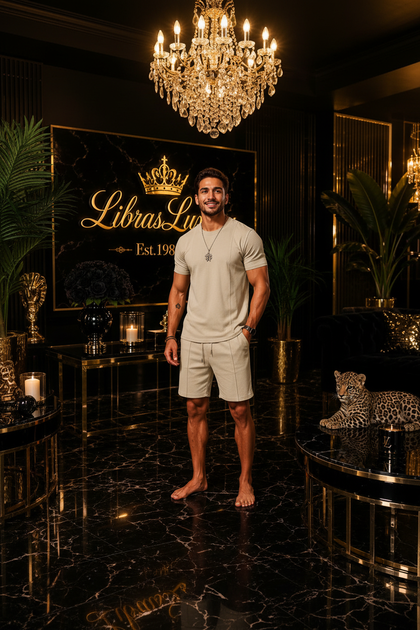 Khaki Men's 2-Piece Set - LibrasLuxury