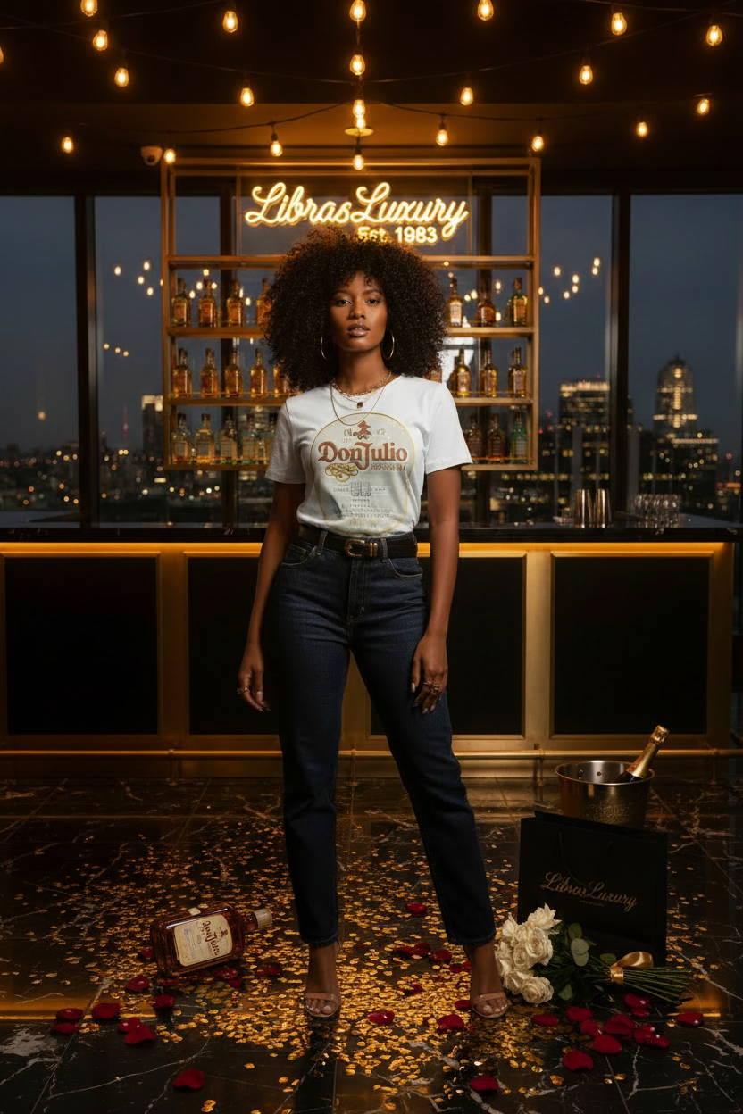 Don Julio Signature Tee — Mixed Female Model — LibrasLuxury
