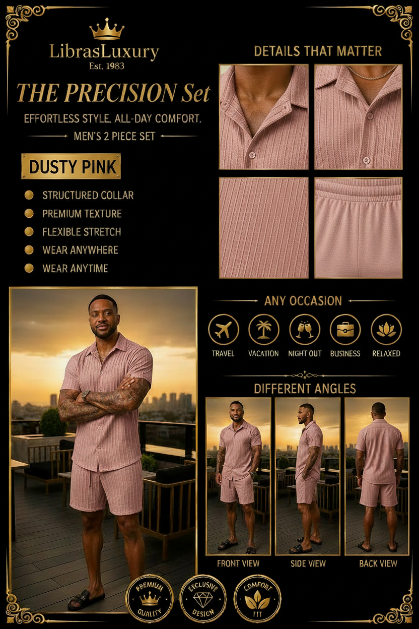 The Precision Set - Dusty Pink Colorway Infographic