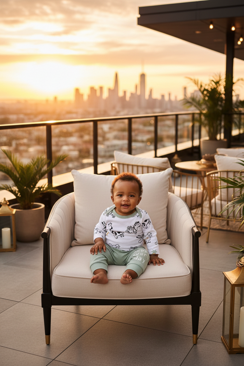 Tiny Royalty Baby Boy Animal Print Romper Set | LibrasLuxury