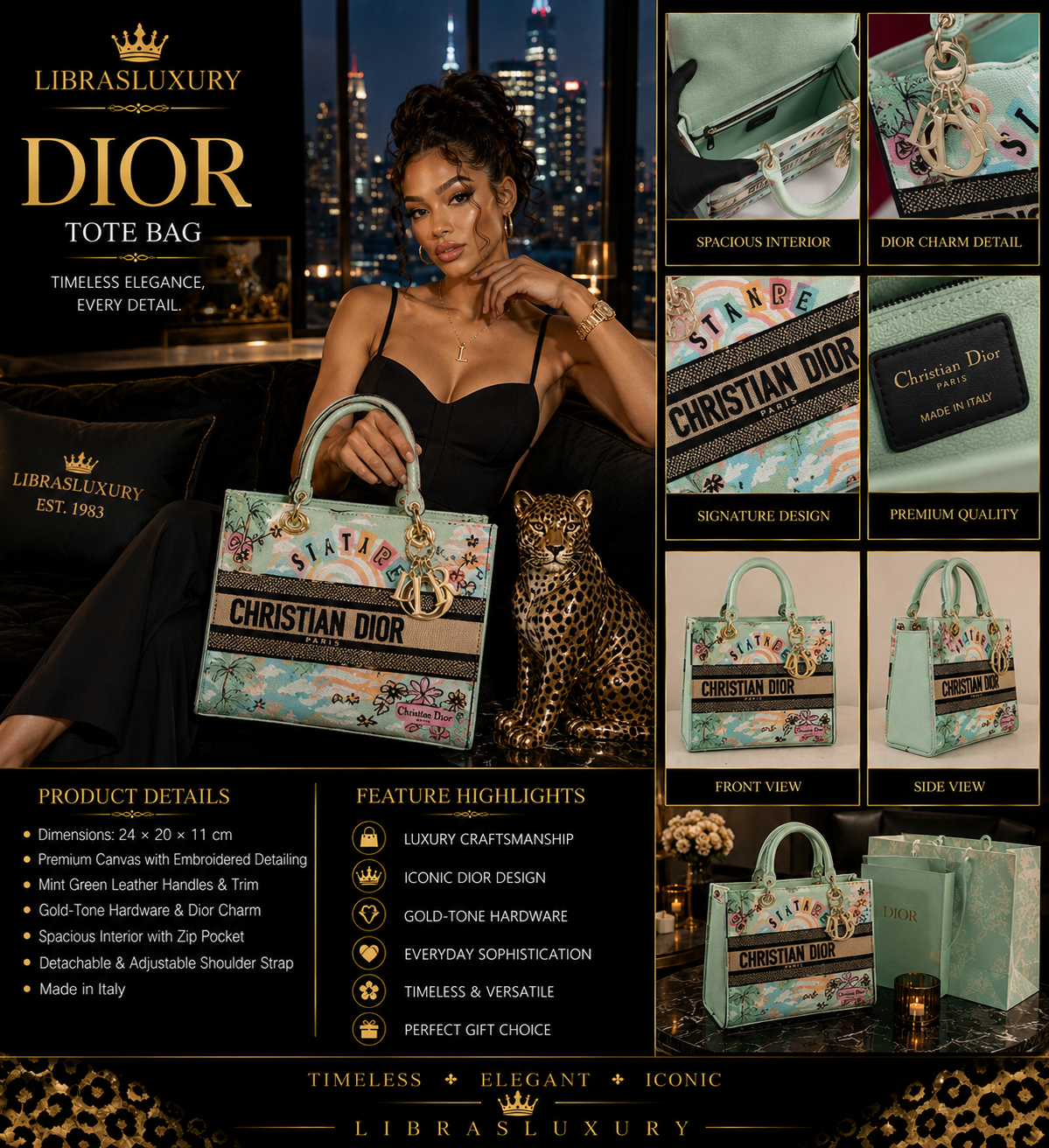 Timeless Elegance - Dior Tote Bag | LibrasLuxury