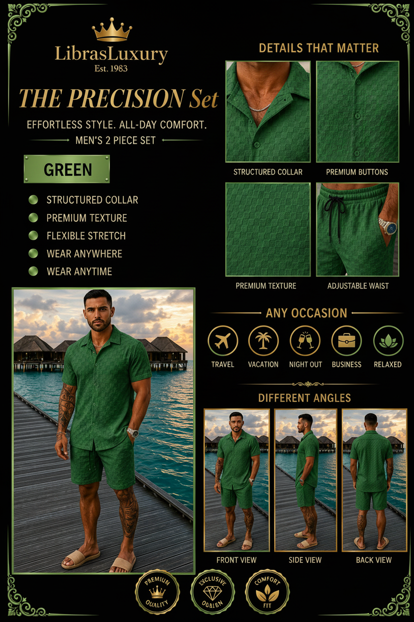 The Precision Set - Green & Light Green Colorway Infographic