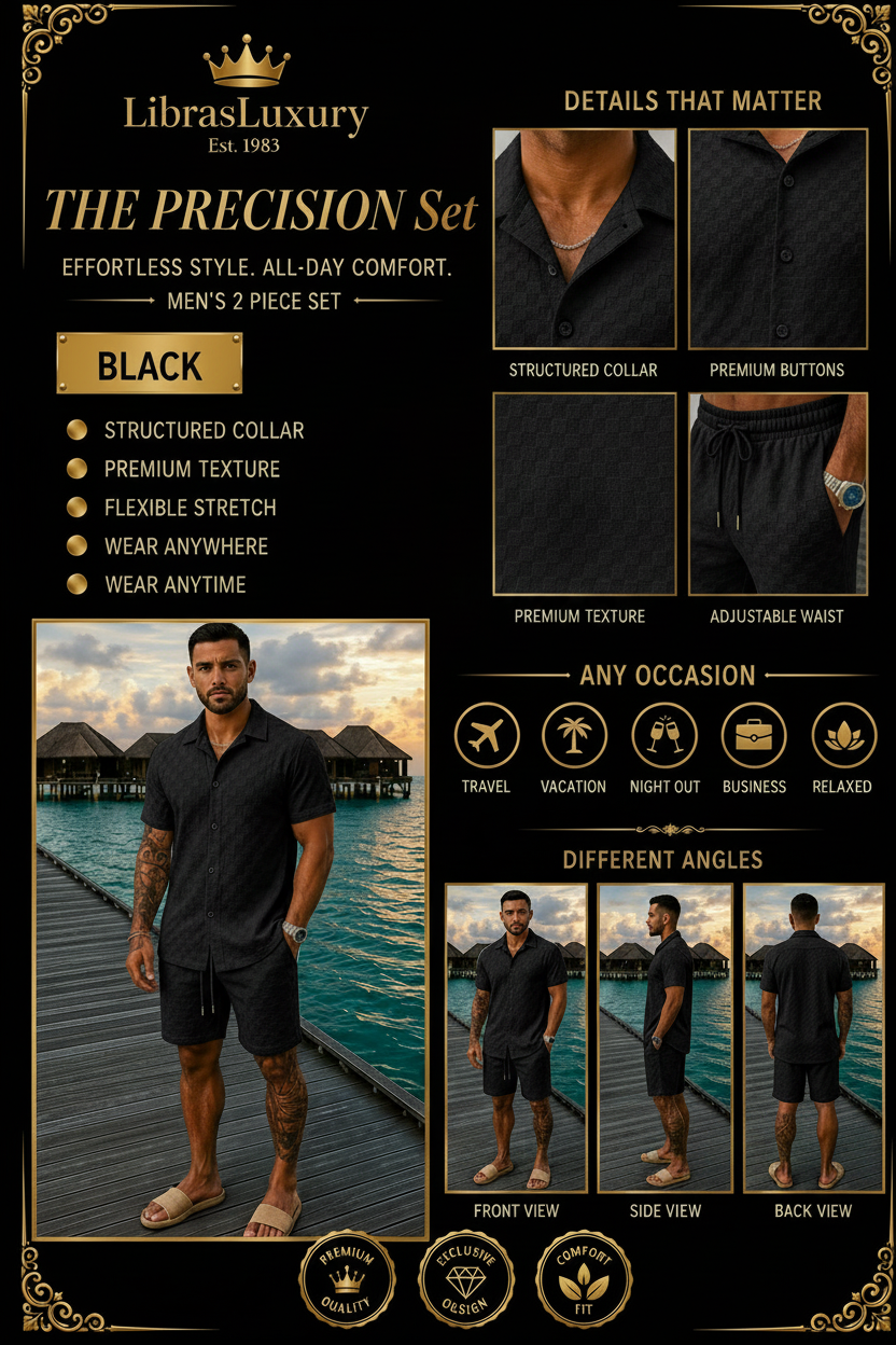 The Precision Set - Black Colorway Infographic