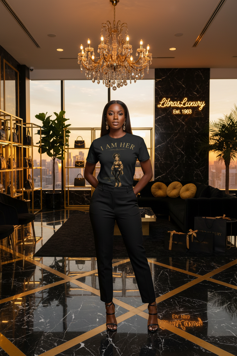 I Am Her Tee Model | LibrasLuxury