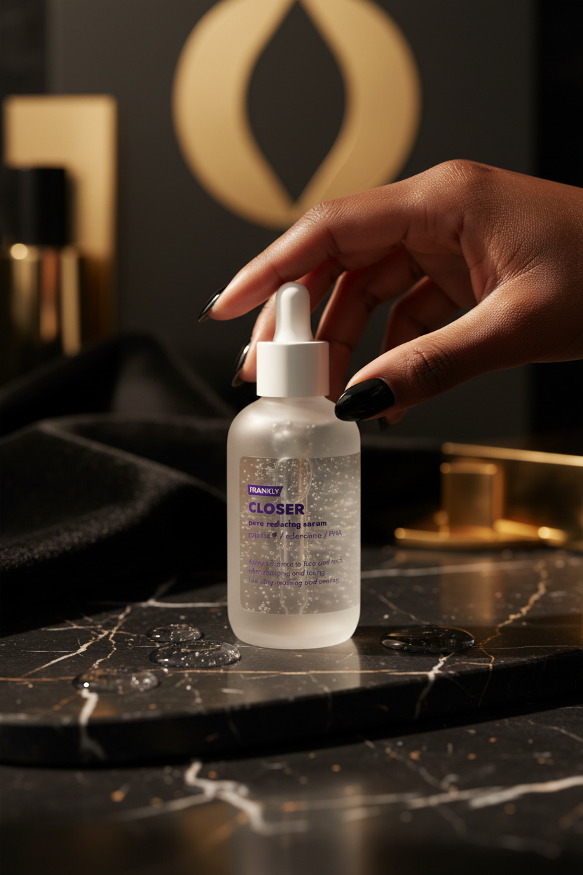 FRANKLY Closer Pore Minimizer Serum - Black and Gold Luxury Beauty Lifestyle | LibrasLuxury