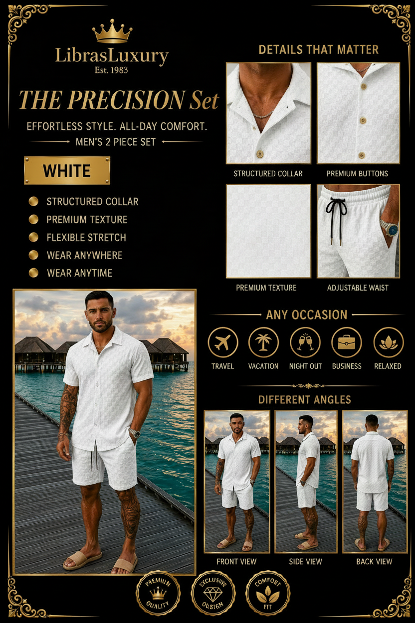 The Precision Set - White Colorway Infographic
