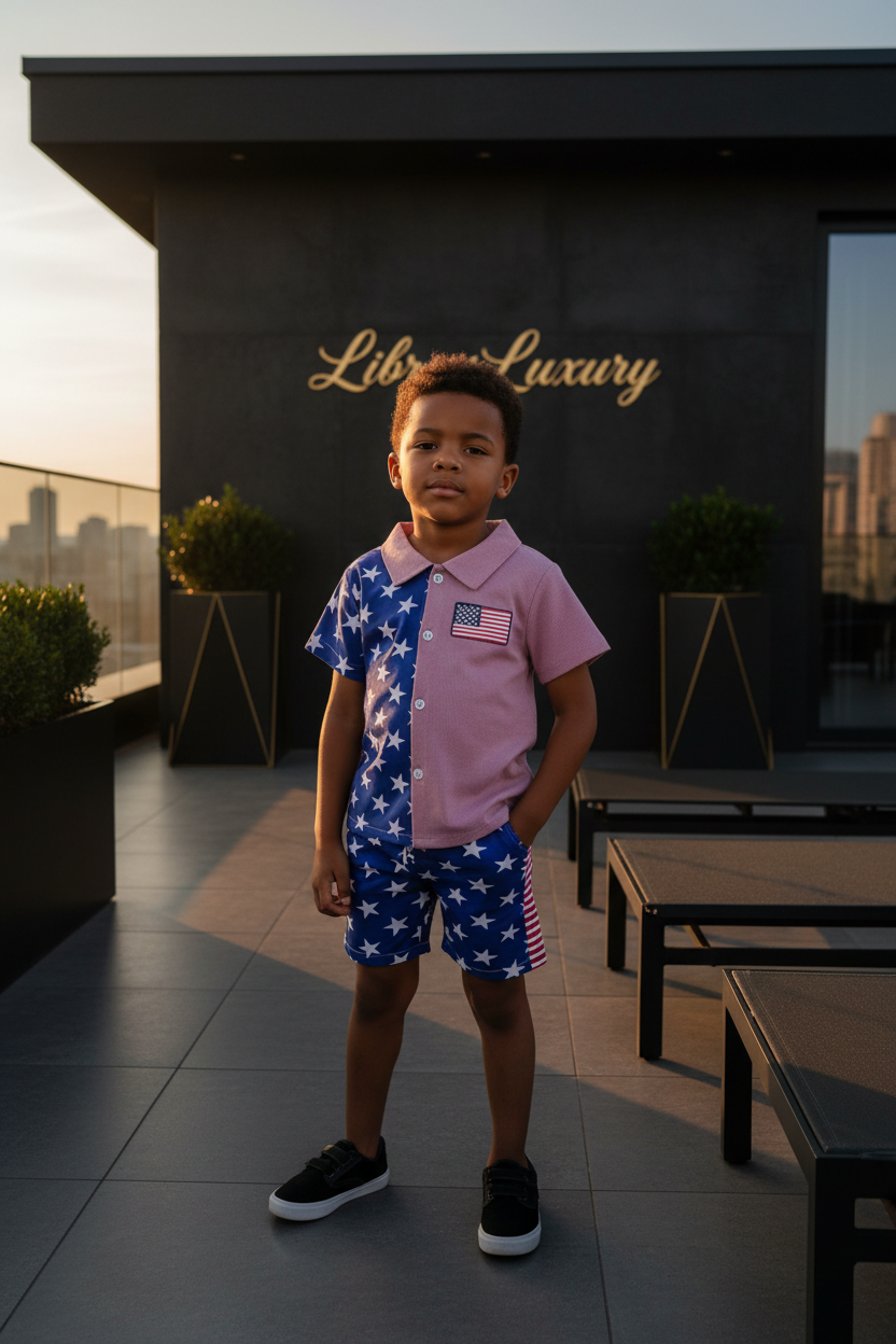 Little Legend Star & Stripe Boys 2-Piece Set | LibrasLuxury
