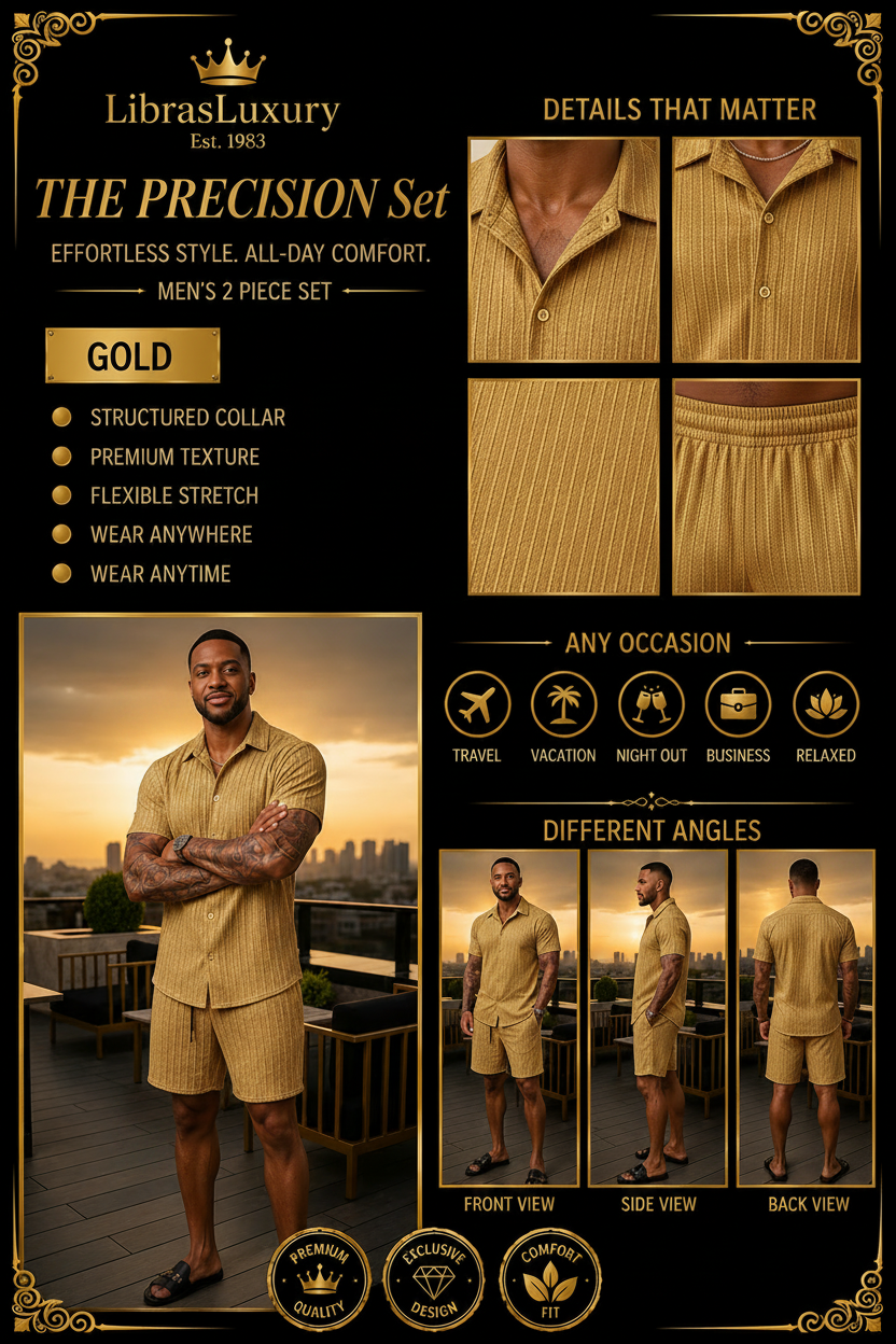 The Precision Set - Gold Colorway Infographic