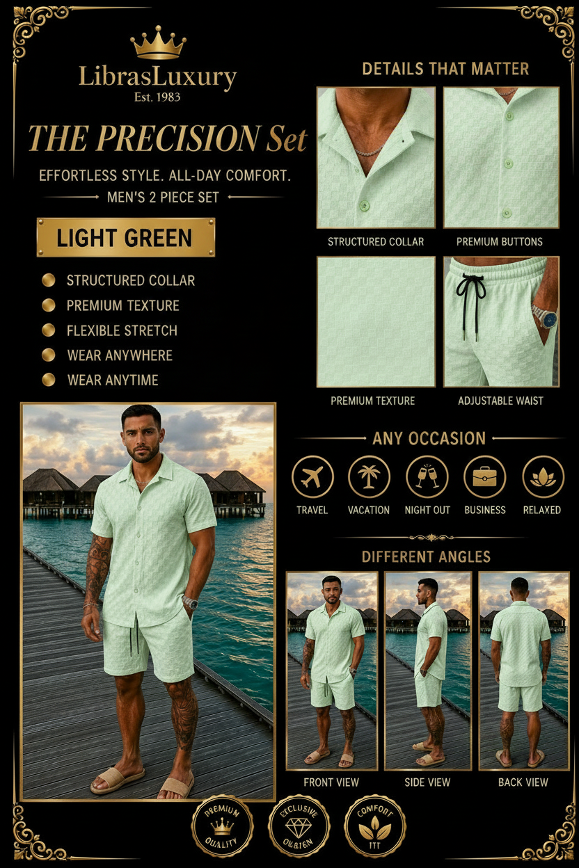 The Precision Set - Light Green Colorway Infographic