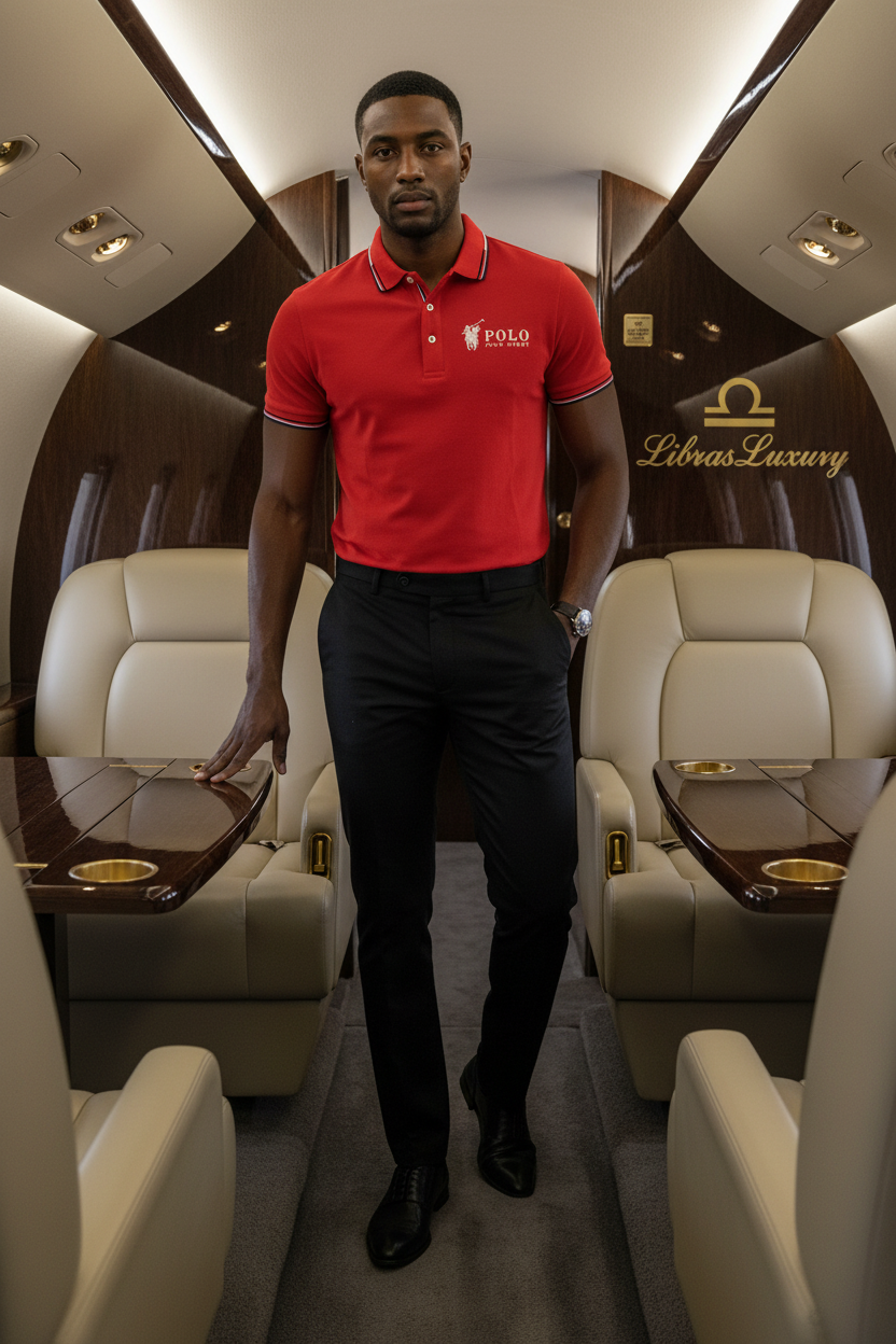 The Arrival Polo | Red/White Exact Shirt Private Jet